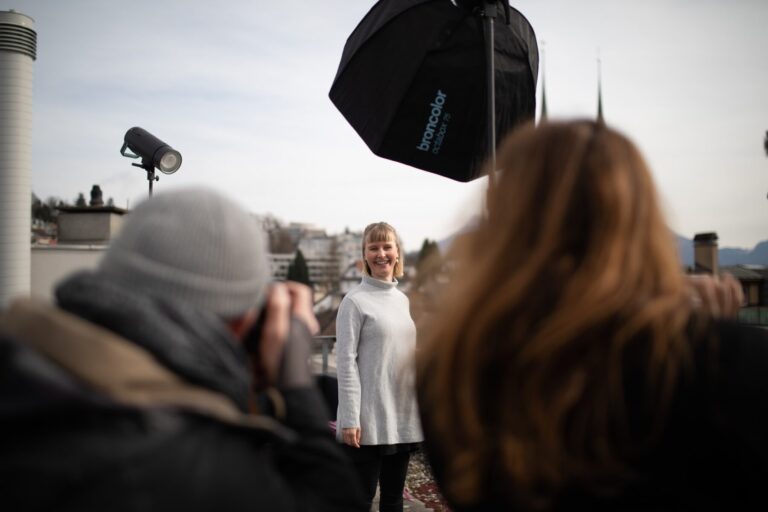 Corina at the photo shoot in Lucerne
