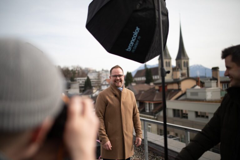 Velthy at the photo shoot in Lucerne with Boris Baldinger, assisted by Dominik