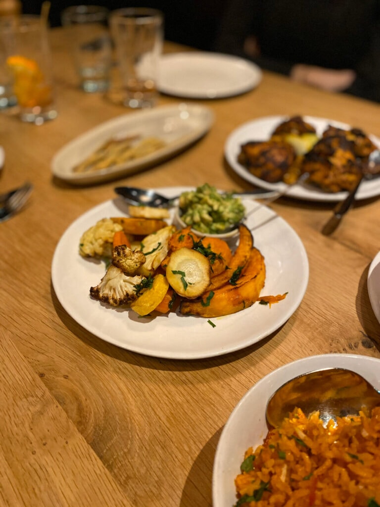 Abendessen in Zürich. Grillgemüse.