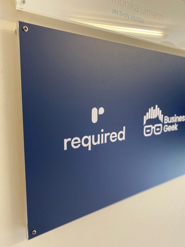 Company sign from required in the Lucerne office