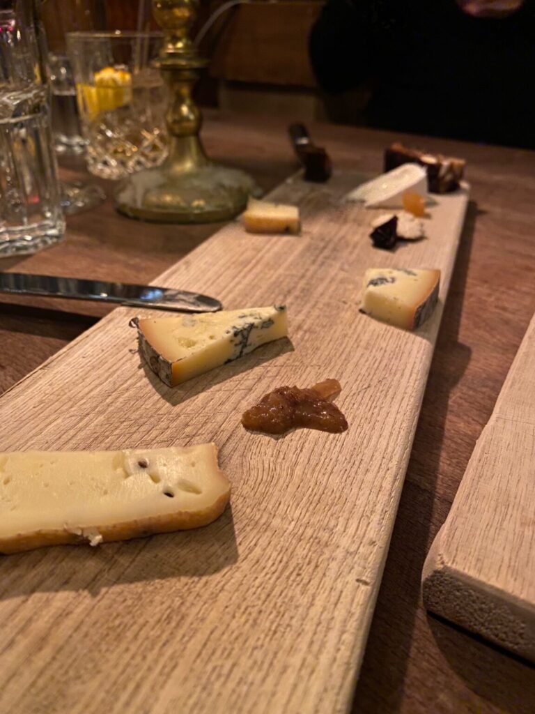 selected cheese platter