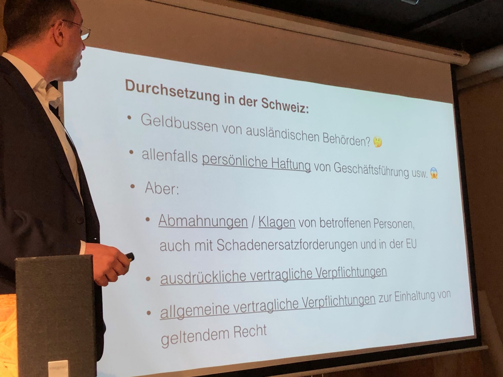 Martin Steiger spricht über die Auswirkungen von GDPR für Schweizer Websites