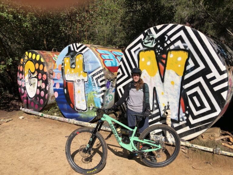 Karin with a Santa Cruz Bike