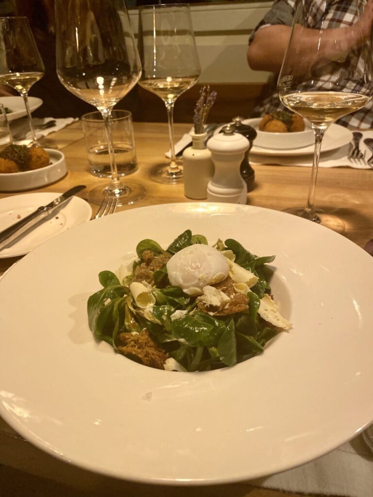 Abendessen in Zermatt. Ein Hauptgang.