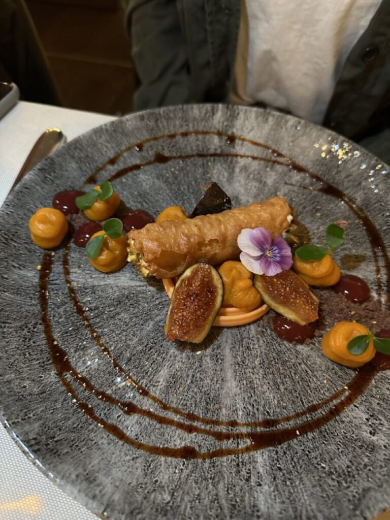 Abendessen in Locarno: ein Gericht mit Feigen