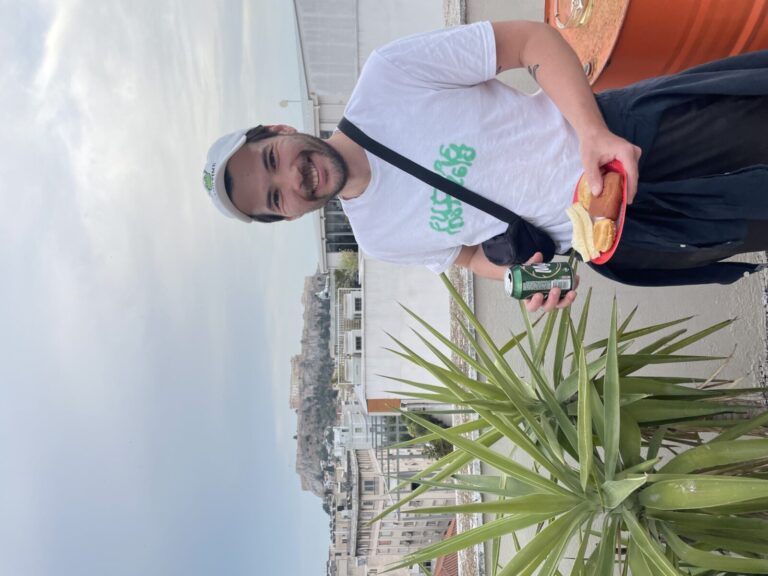 Jeff on the roof terrace at the WCEU Athens pre-party