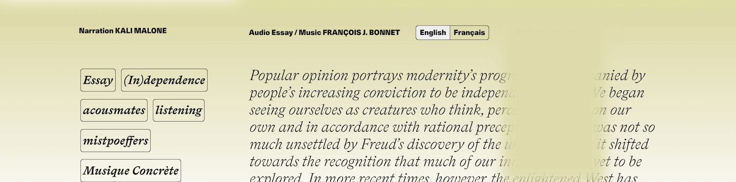 Screenshot Various Artists Language Toggle