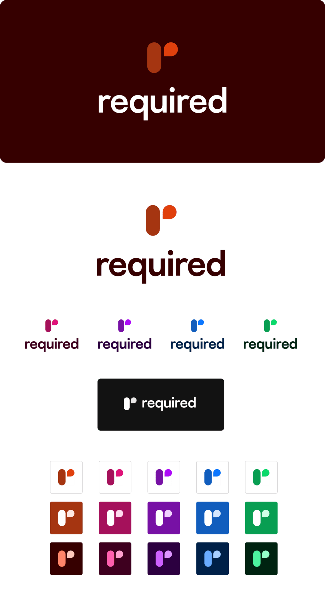 The new required logo in its various colors and sizes.