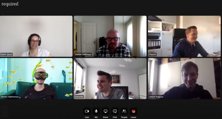 Screenshot of a Zoom Video-Call