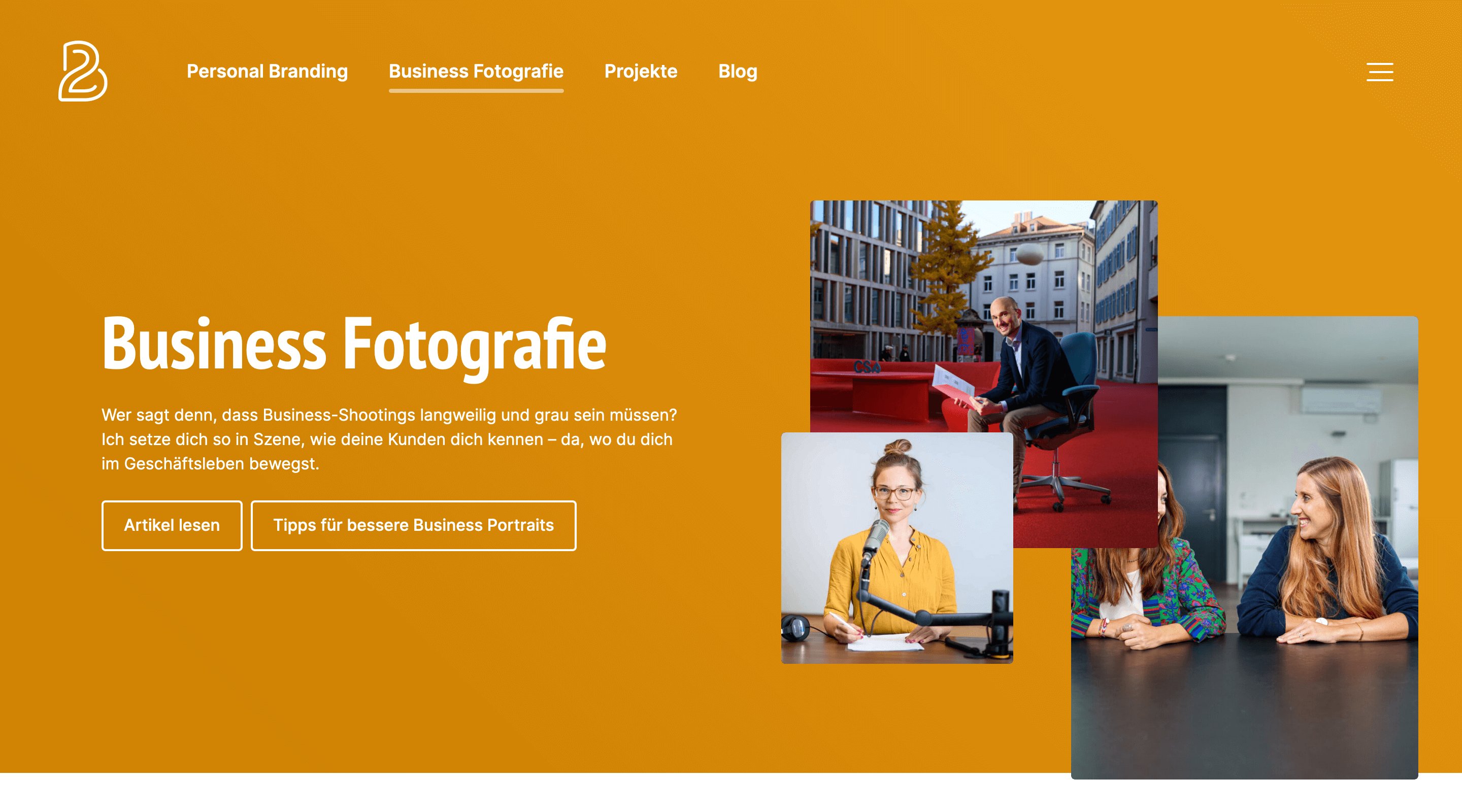 Screenshot von borisbaldinger.com auf einem grossen Bildschirm