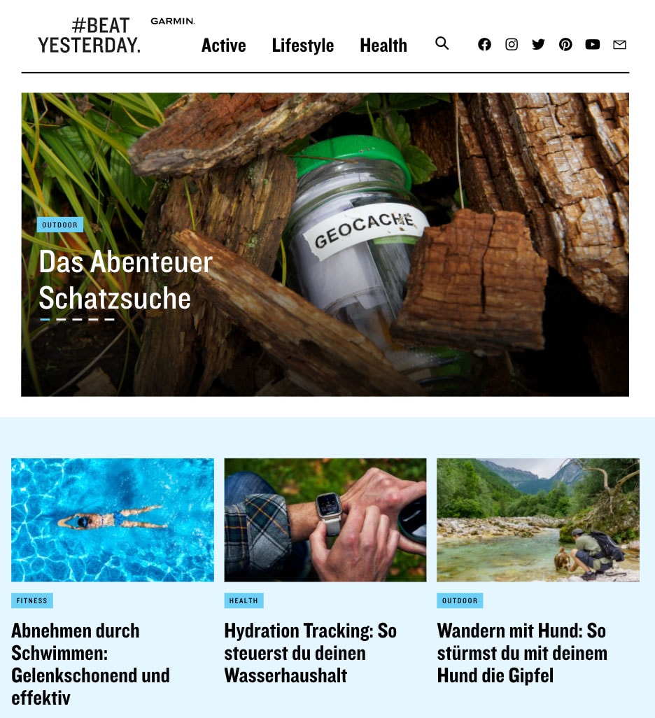 GARMIN #BeatYesterday auf einem Laptop