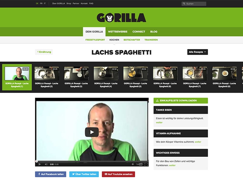 Website and Online-Shop for GORILLA