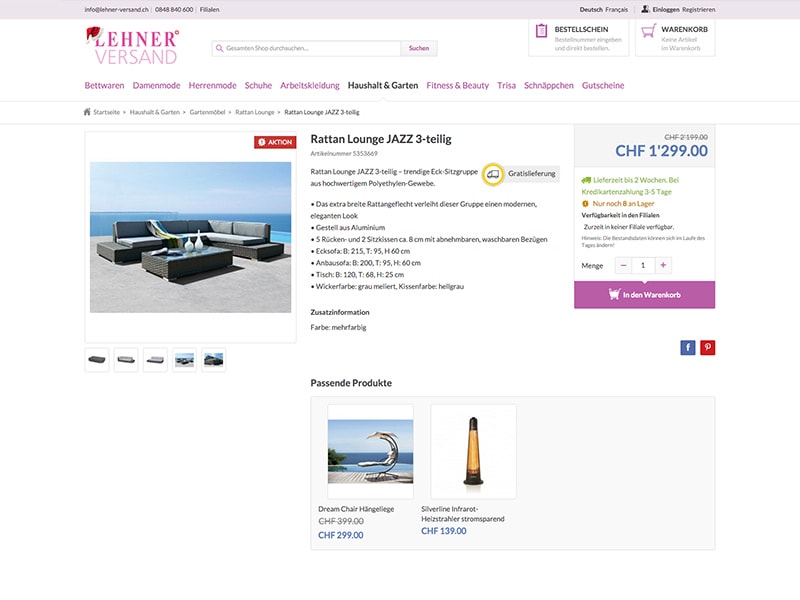 Lehner Versand Online store