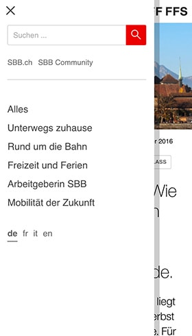 SBB Stories auf einem Smartphone
