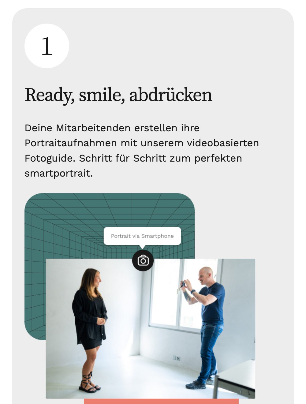 Screenshot of smartportrait on a tablet