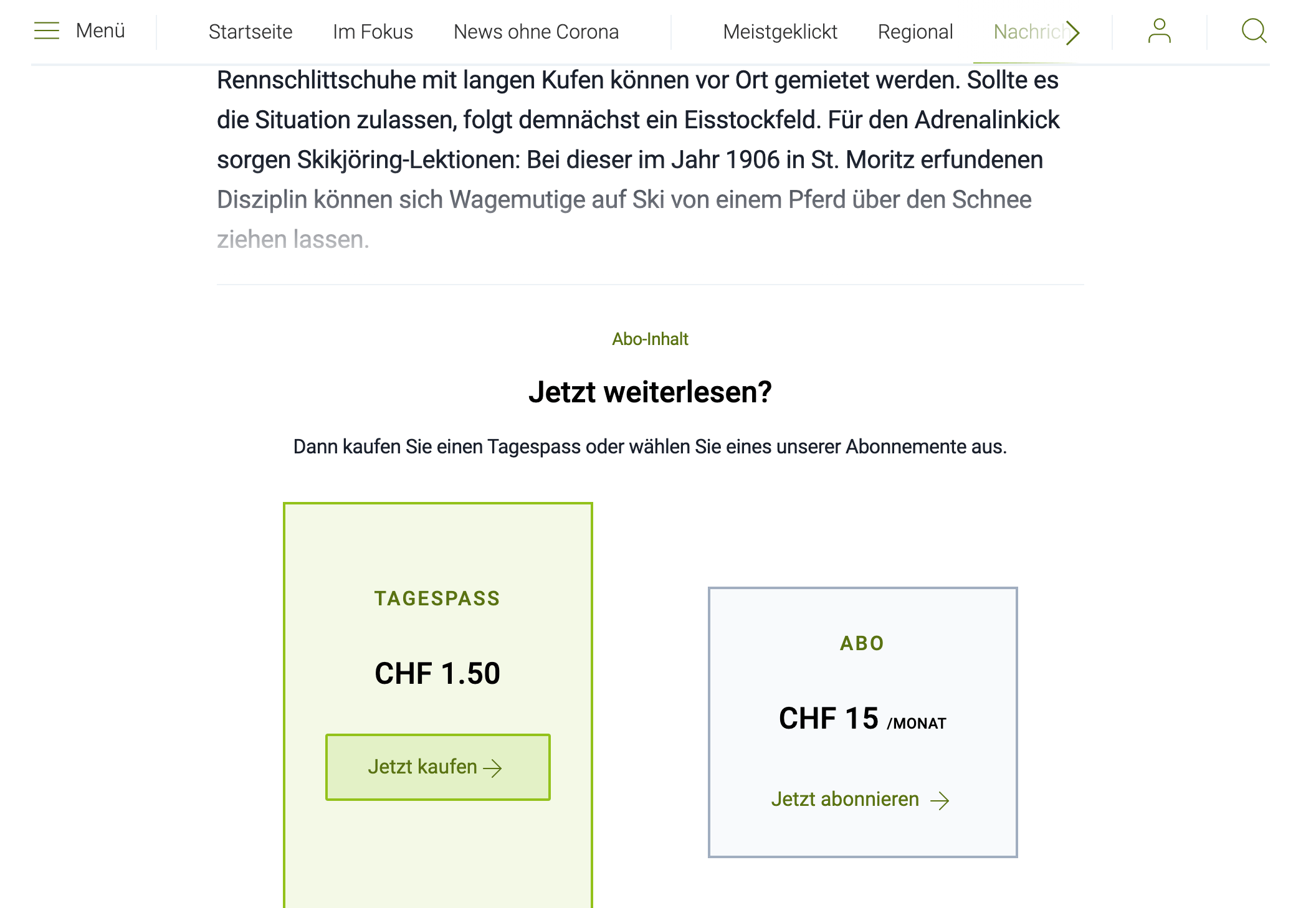 Screenshot suedostschweiz.ch on a laptop