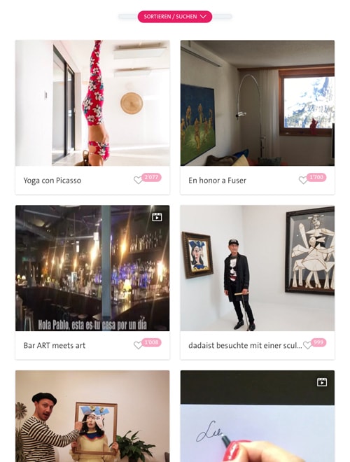 #myprivatepicasso Wettbewerb auf einem Tablet