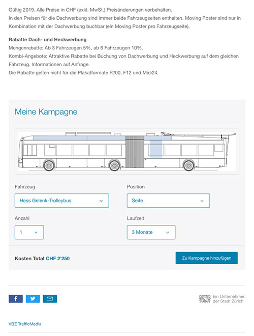 Screenshot TrafficMedia on a tablet