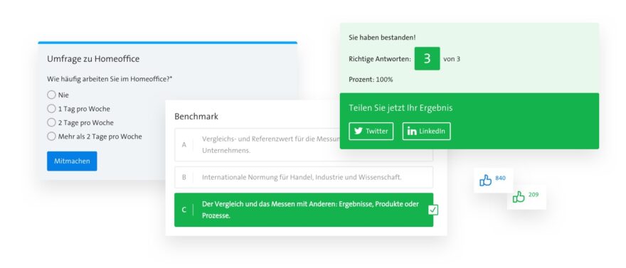 Examples of user interactions