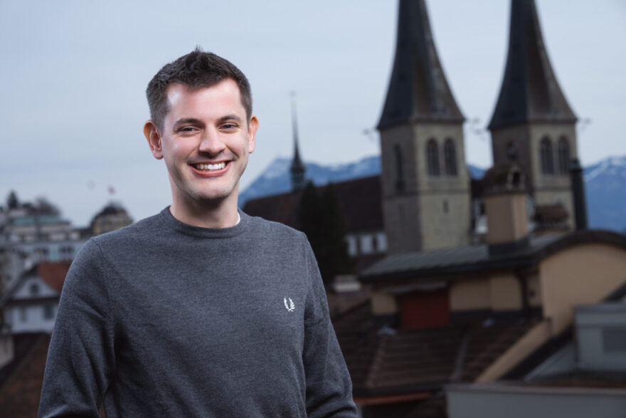 A portrait of Dominik in Lucerne.