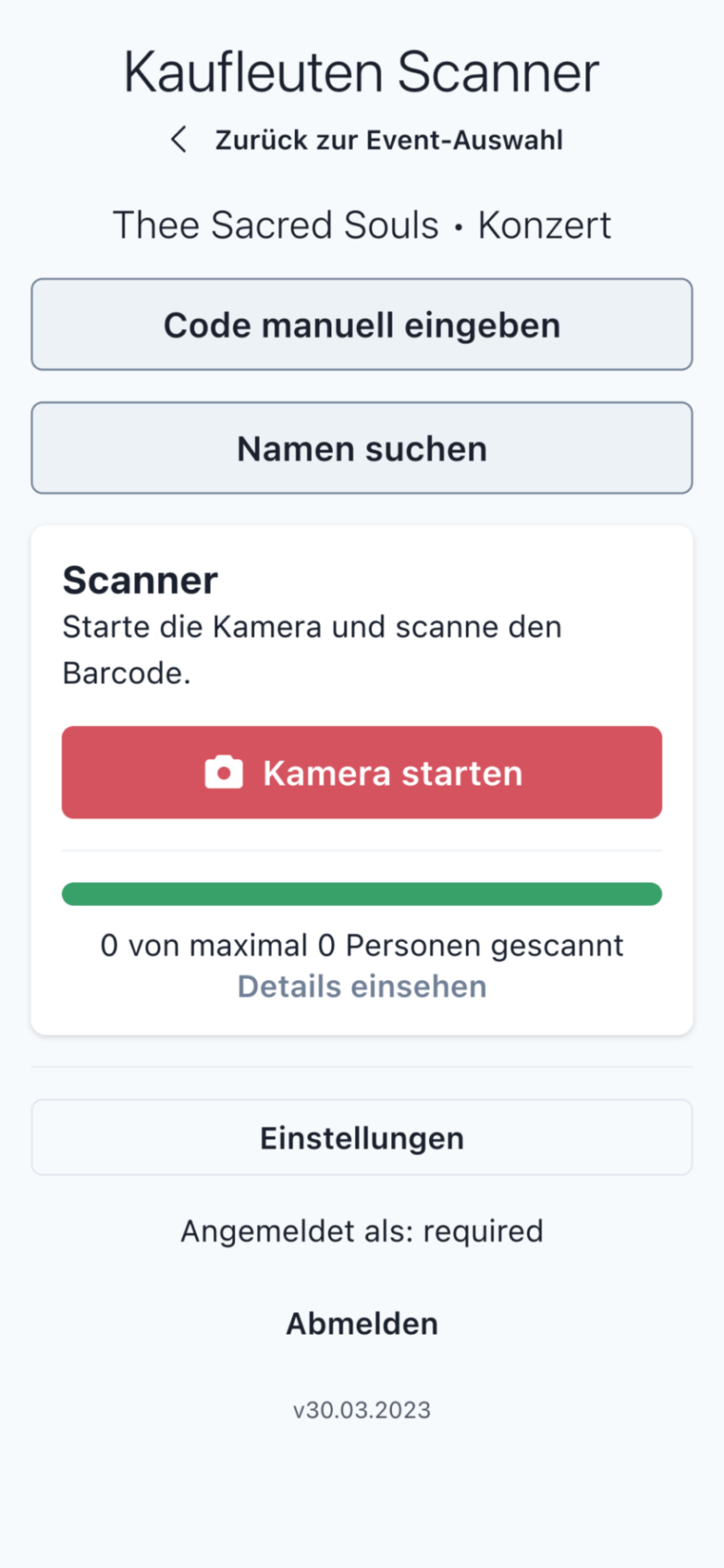 Scanner App: Start Scanning