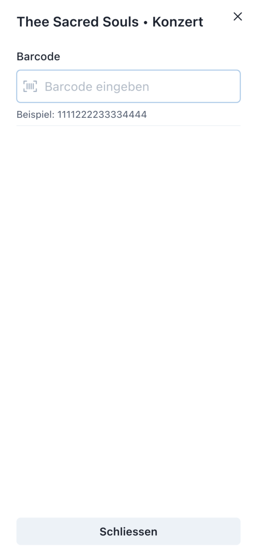 Scanner App: Enter barcode manually