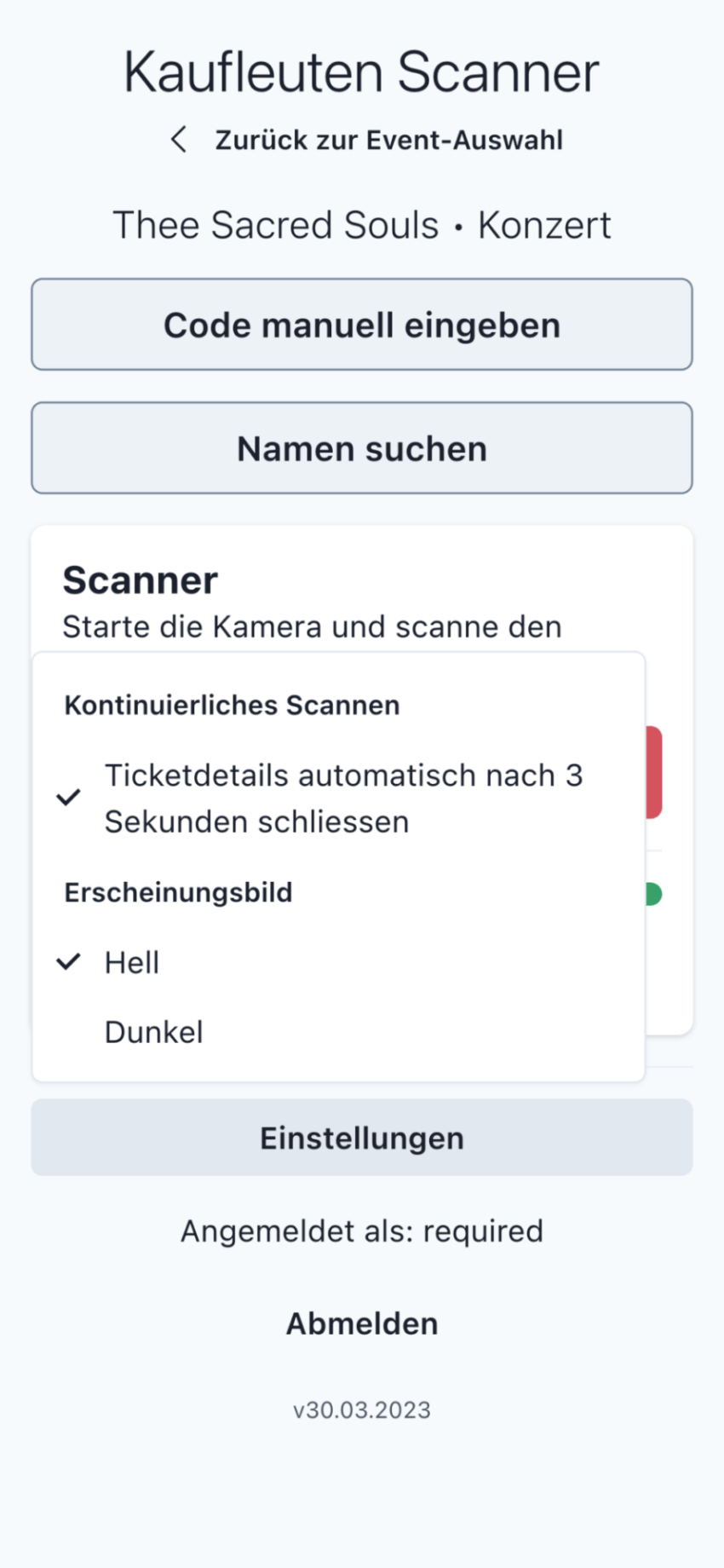 Scanner App: Preferences