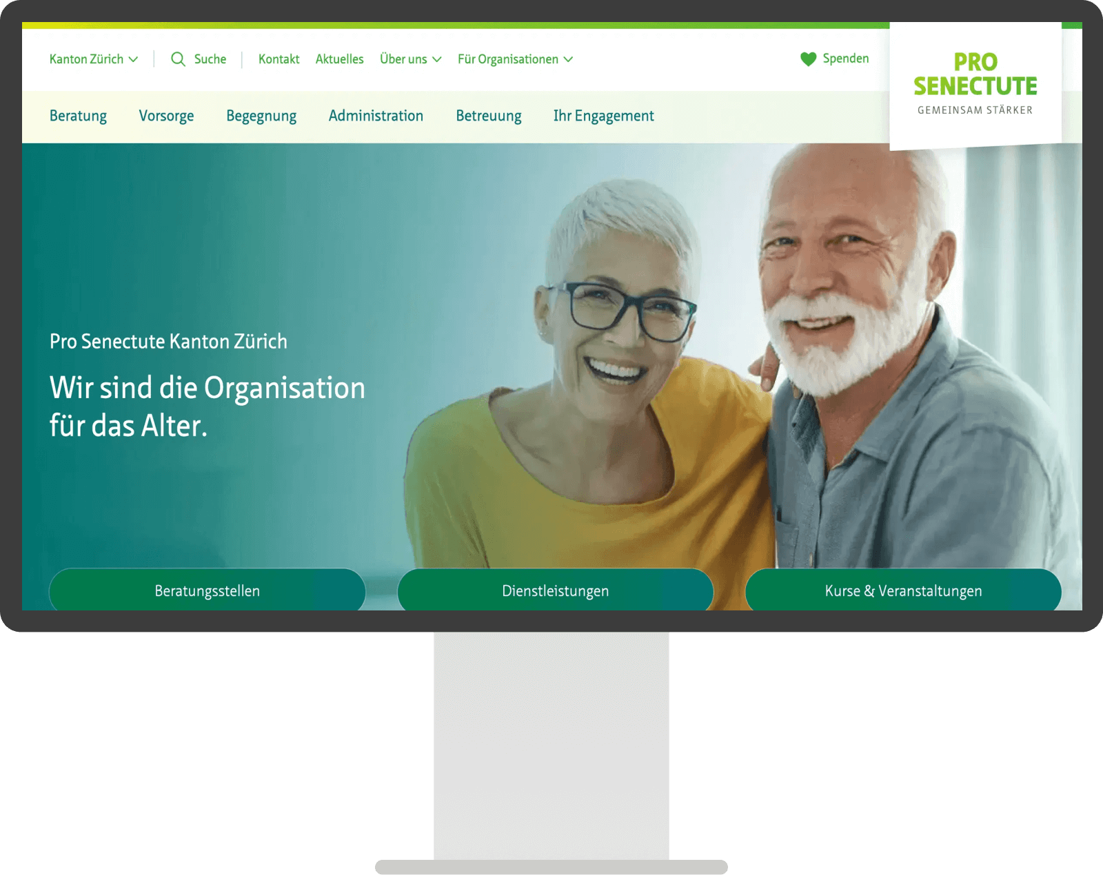Screenshot of the WordPress website pszh.ch