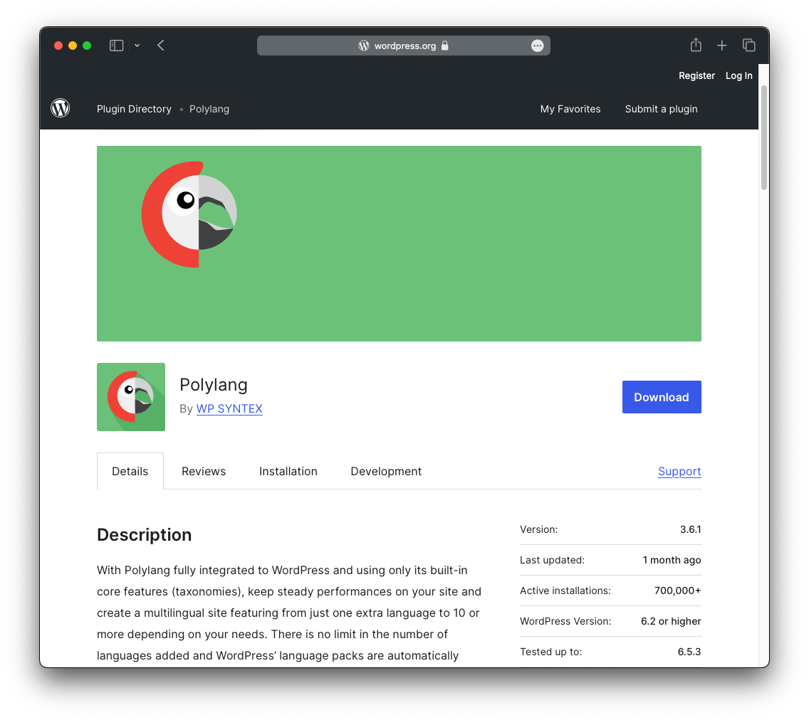 WordPress Polylang Plugin