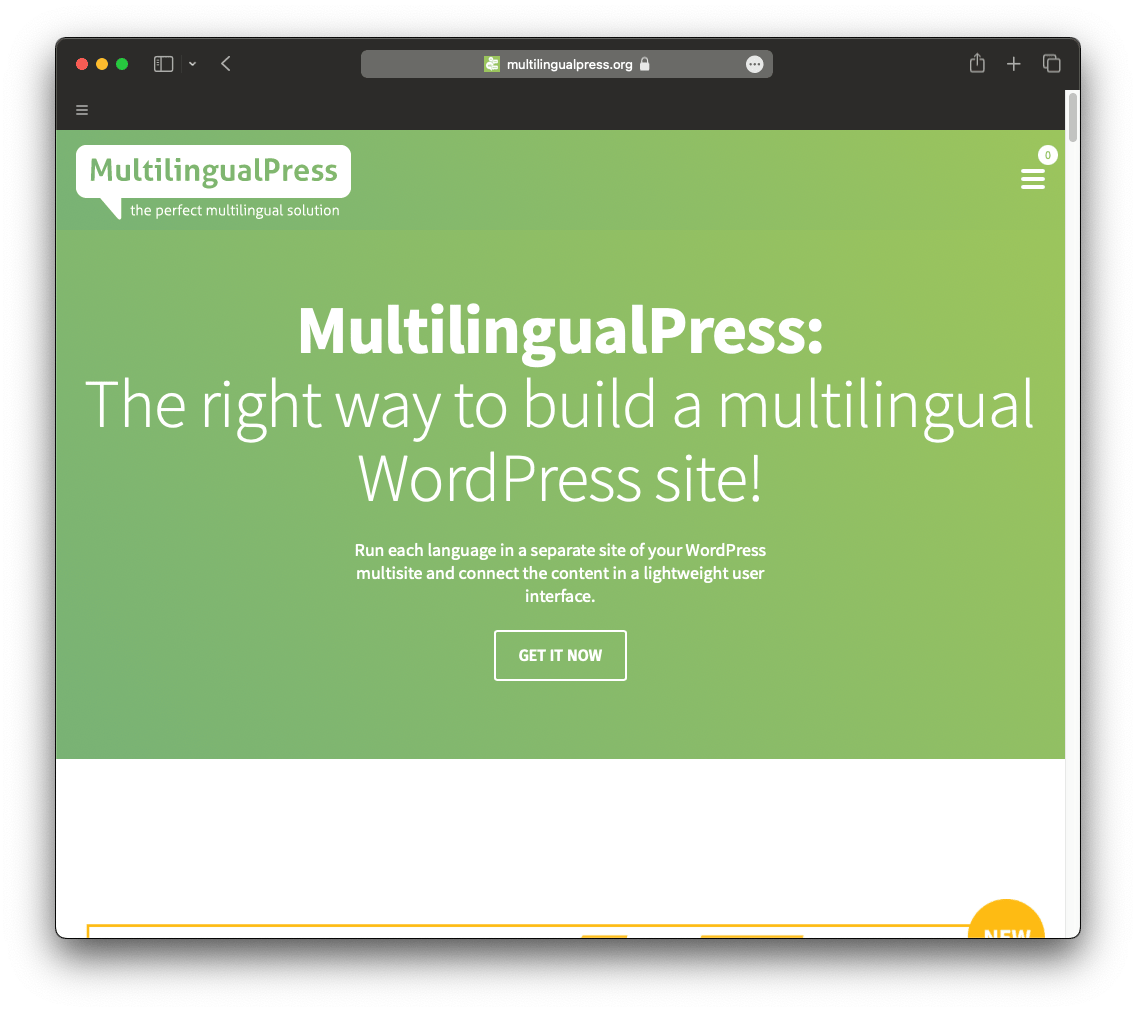 Screenshot Multilingual Press Website