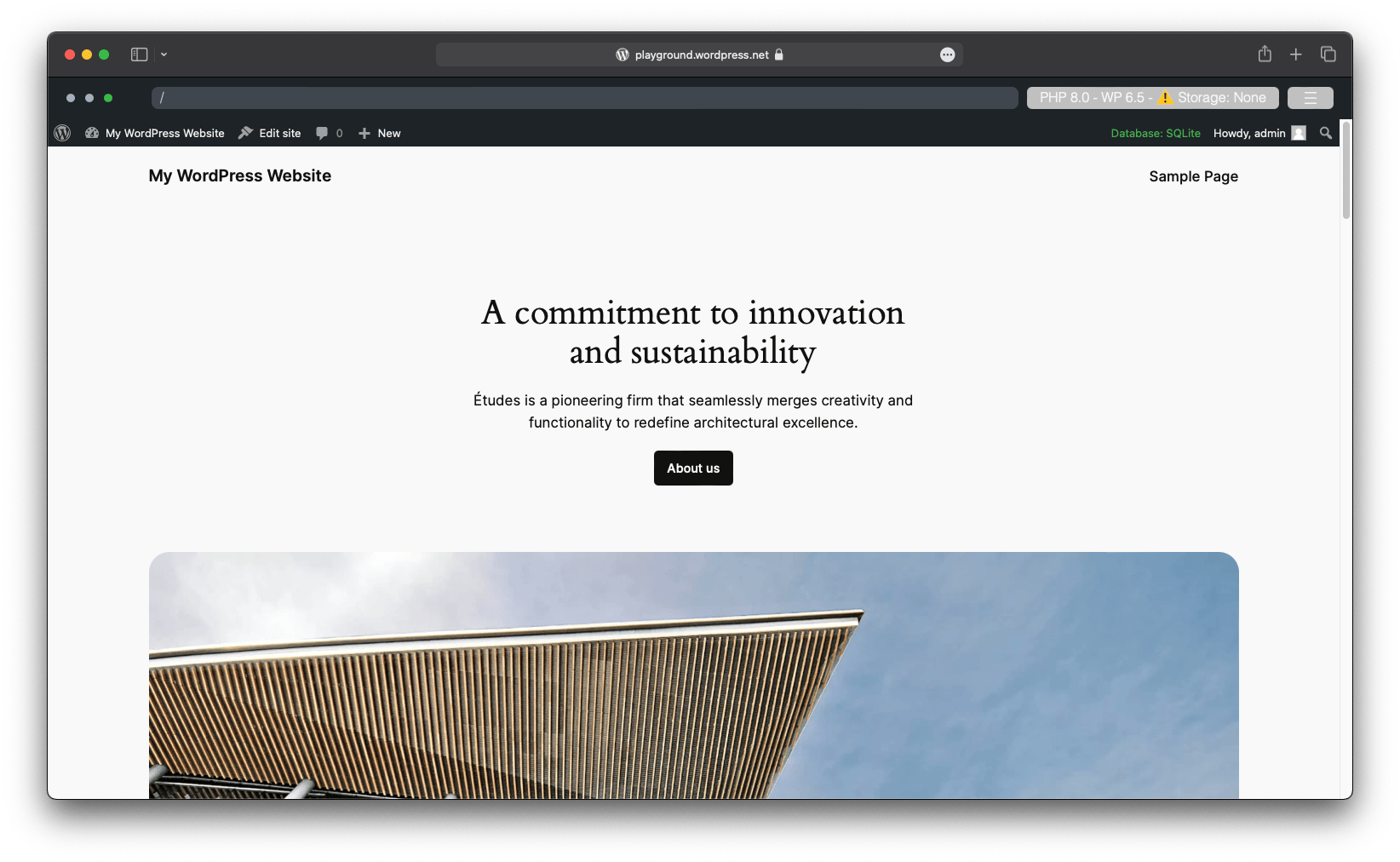 WordPress Landing Page mit dem WordPress Playground und Full Site Editing aufbauen