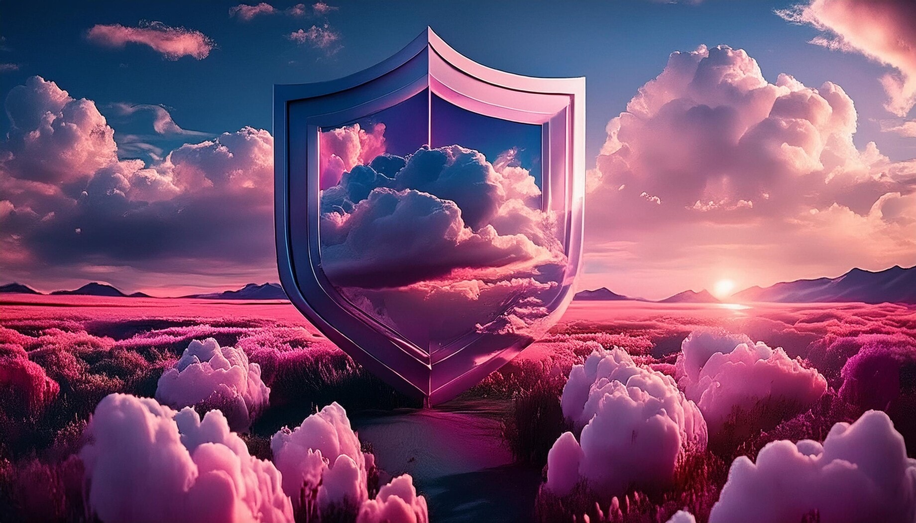 Schild in einer Landschaft mit Wolken und Sonnenuntergang, symbolisiert regelmäßige Security Audits für WordPress