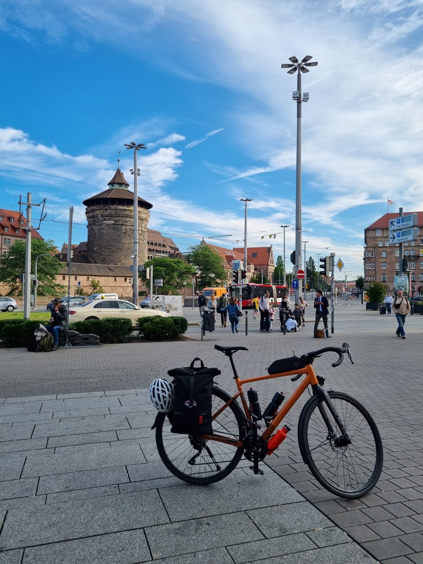 Photo of Jeff's bike in Nuremberg.