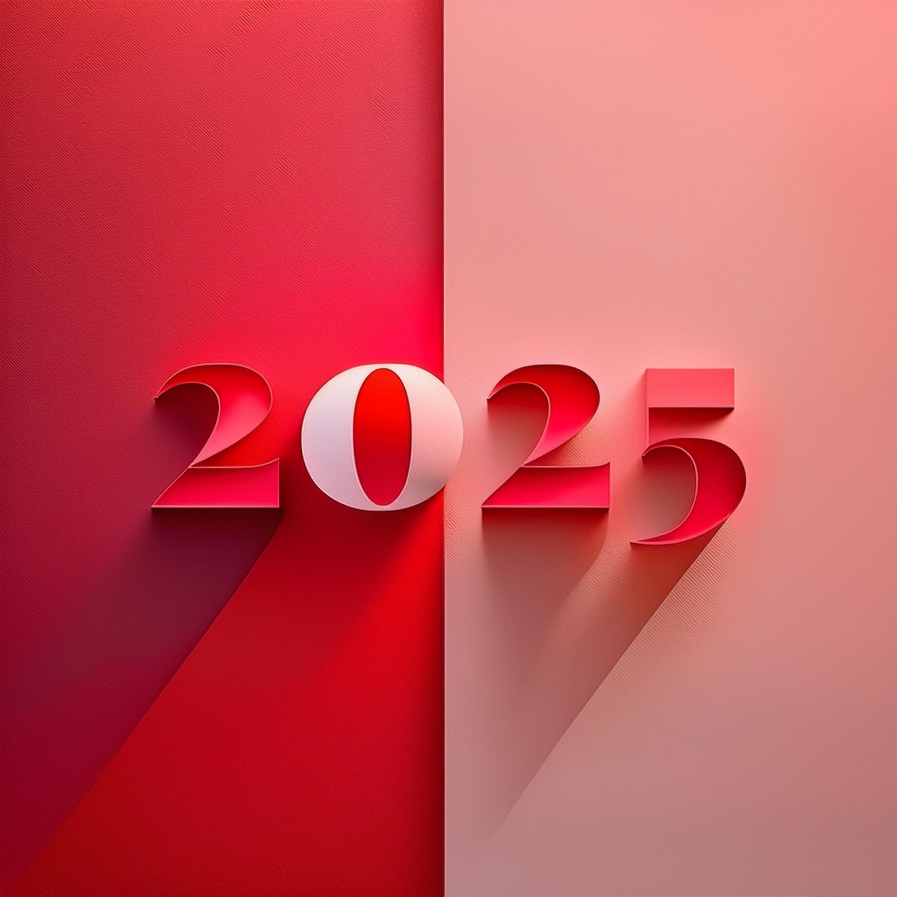 Bild mit roter Umrandung zeigt die Jahreszahl 2025 in großen, roten Ziffern auf einem zweifarbigen Hintergrund. Thema: Europäischer Accessibility Act und stufenweise Implementierung zwischen 2025 und 2030.