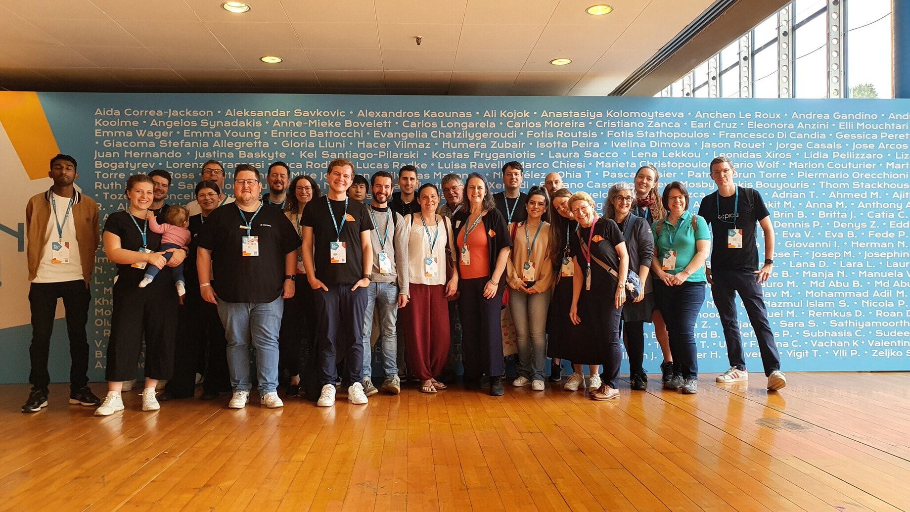 Team photo of the Swiss WordPress group at the conference.