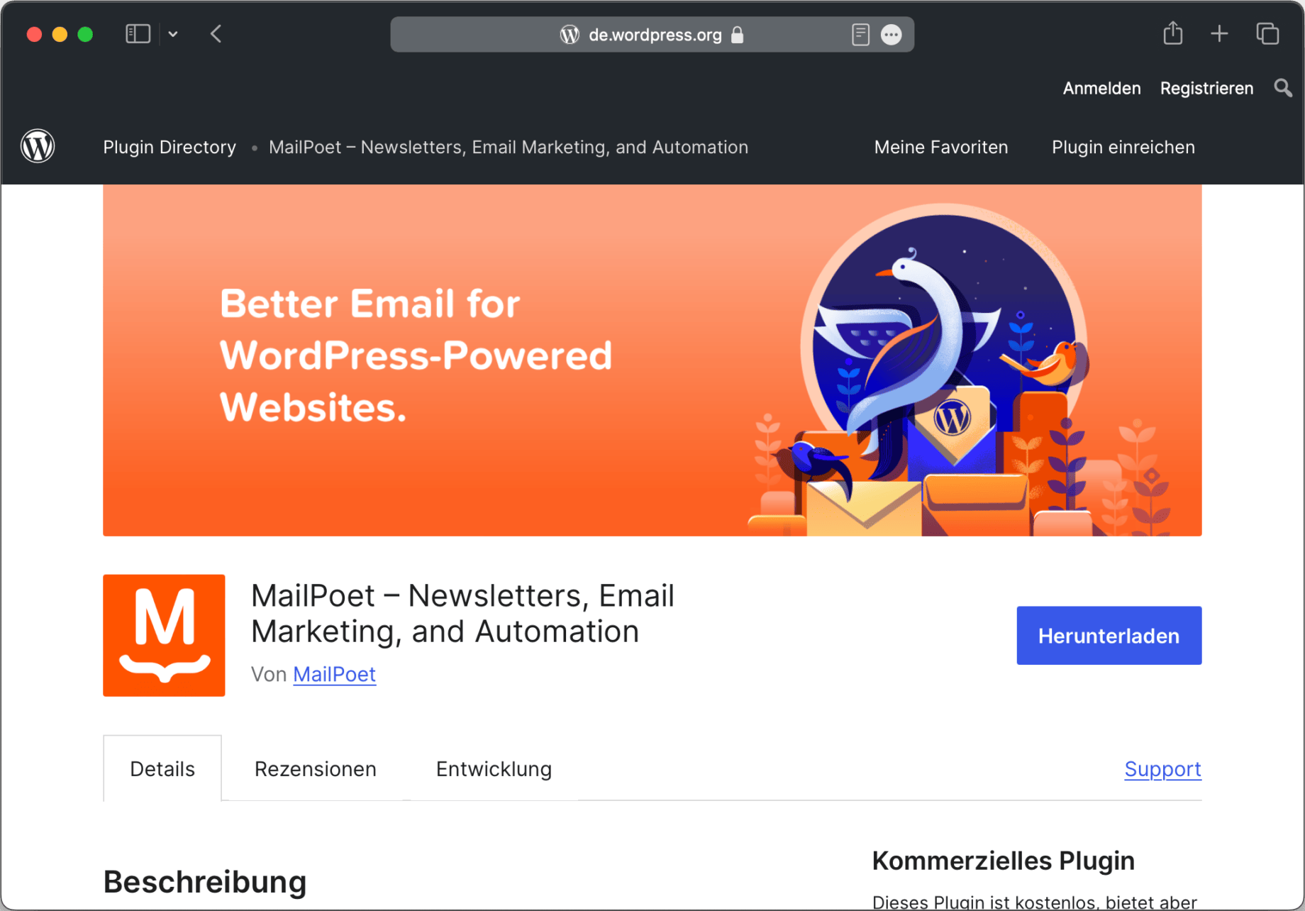 Mailpoet Plugin - Email Marketing und Newsletter Tool für WordPress