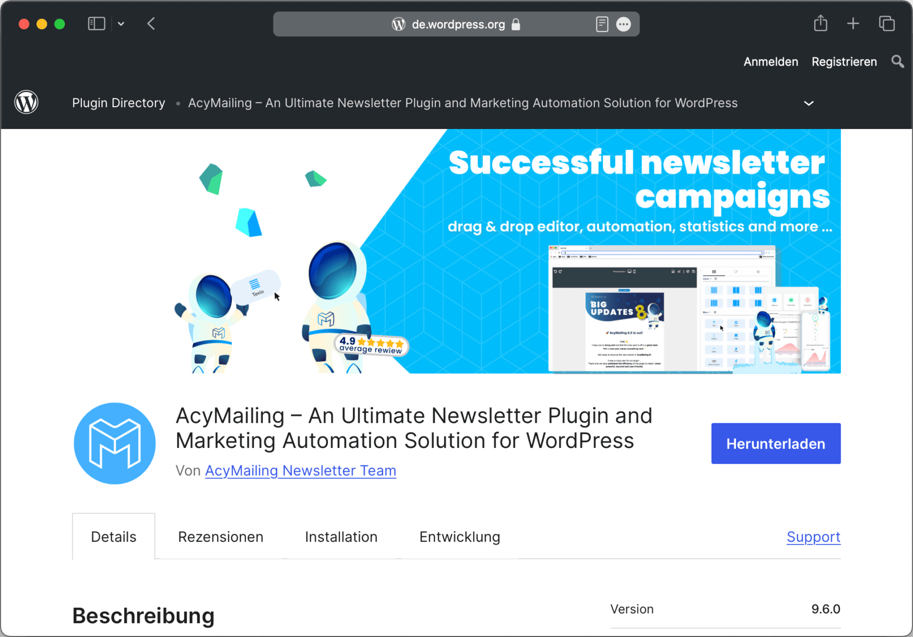 AcyMailing Plugin - Email Marketing und Newsletter Tool für WordPress