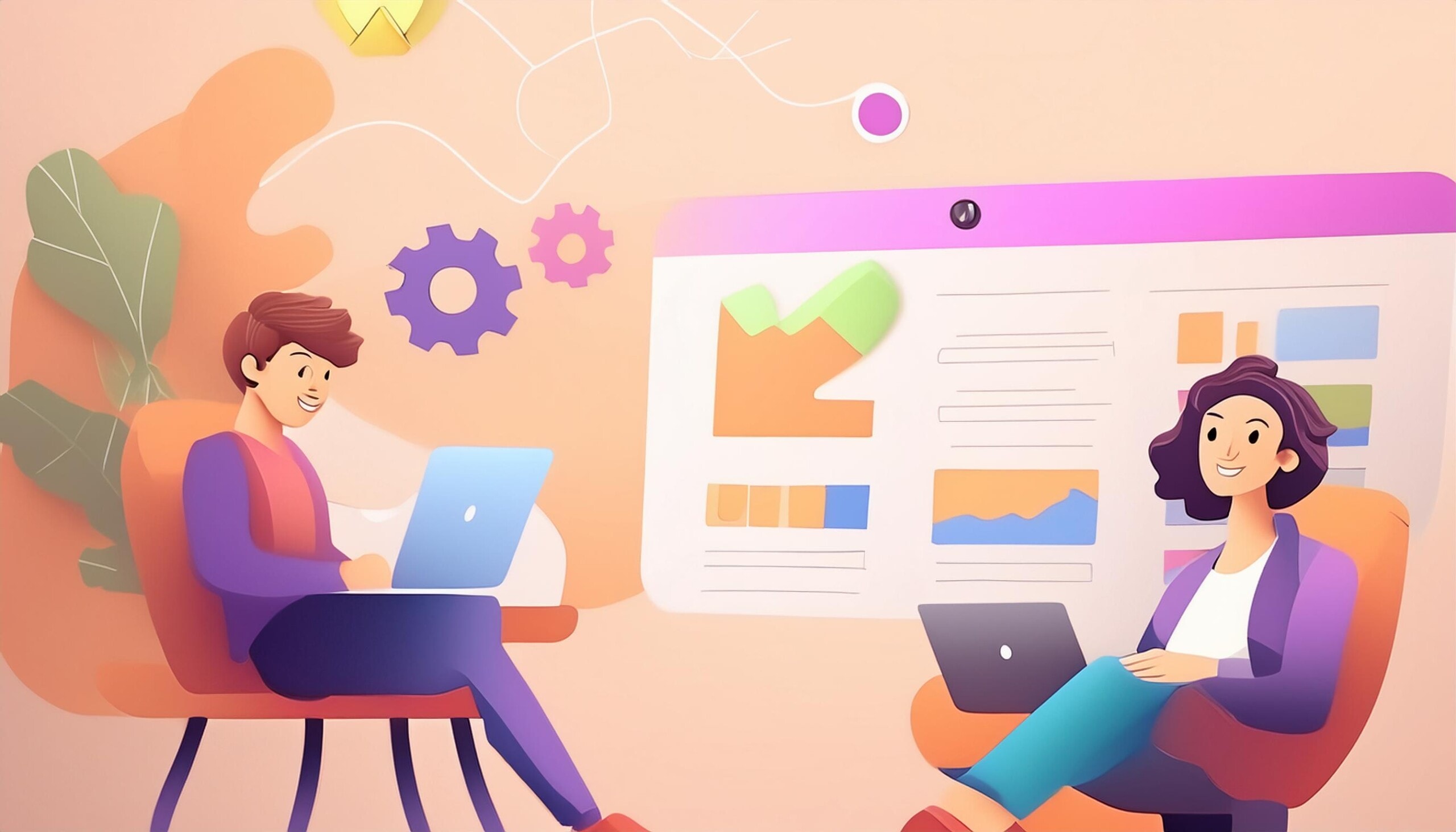 Cover Bild Illustration für WordPress Website Beispiele Artikel