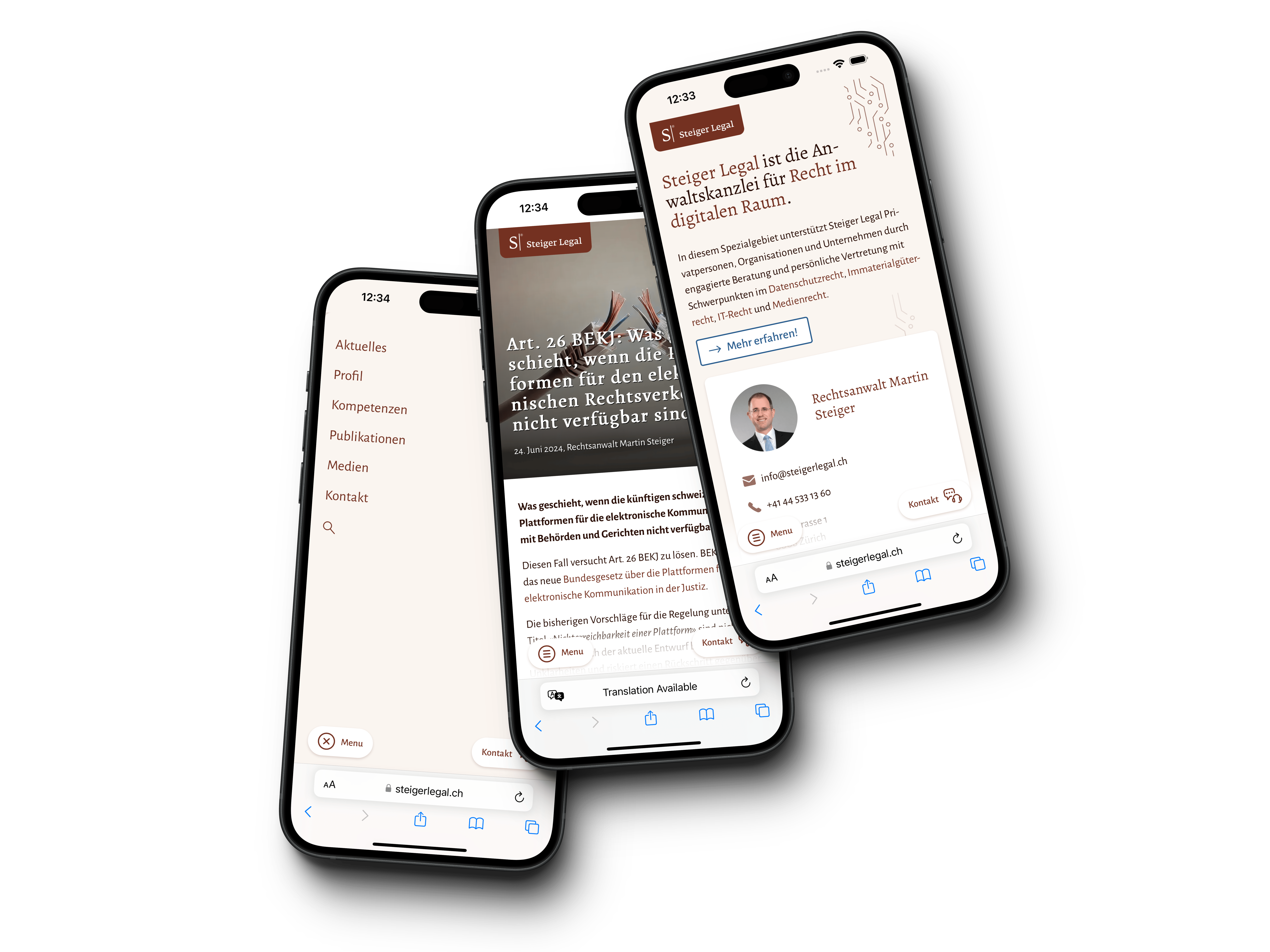 Steiger Legal WordPress Website und Theme Entwicklung