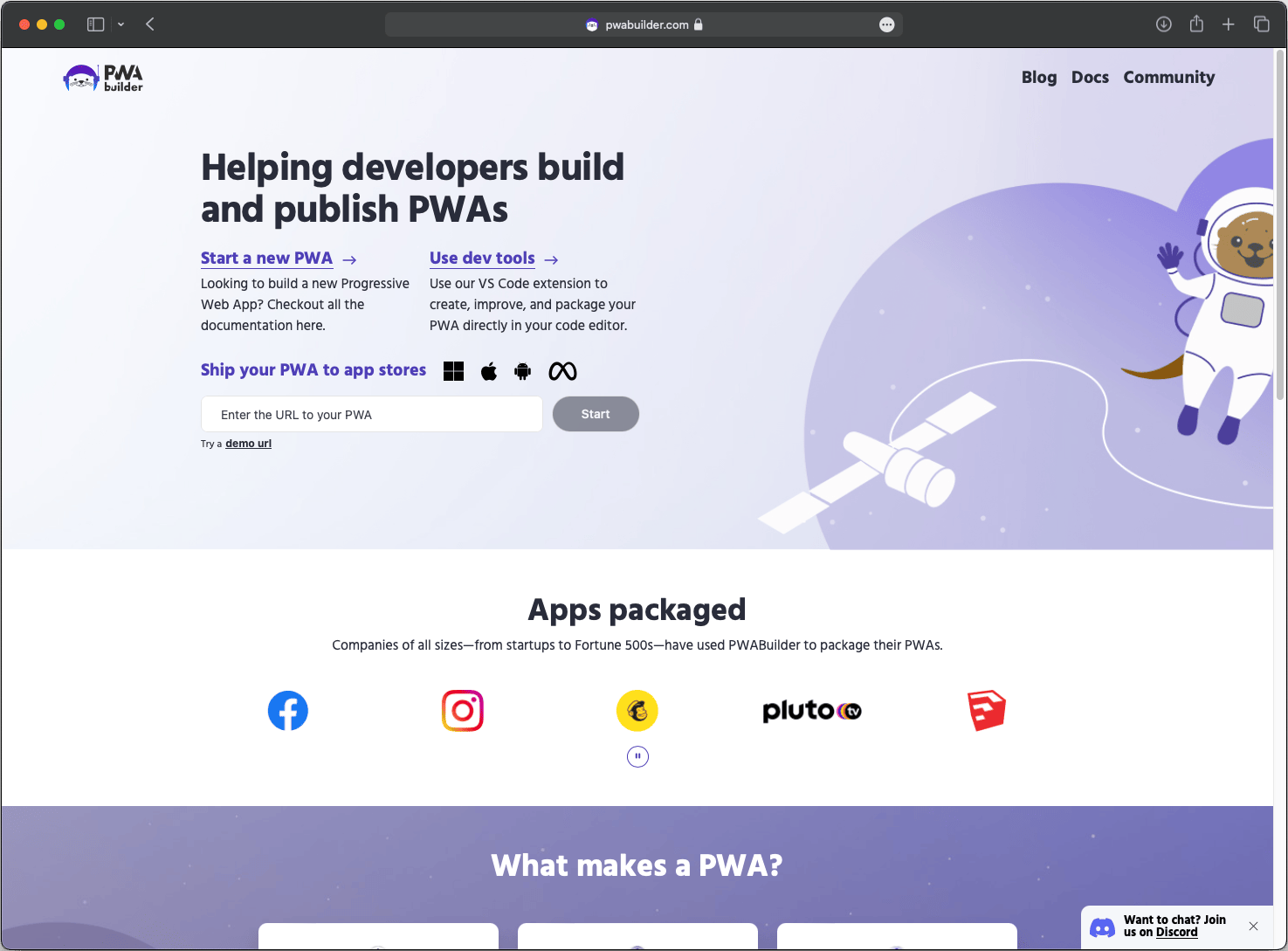 PWA Builder von Microsoft