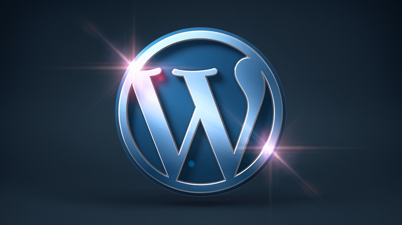 WordPress-Logo, Symbol für Flexibilität und Skalierbarkeit im Enterprise CMS Bereich.