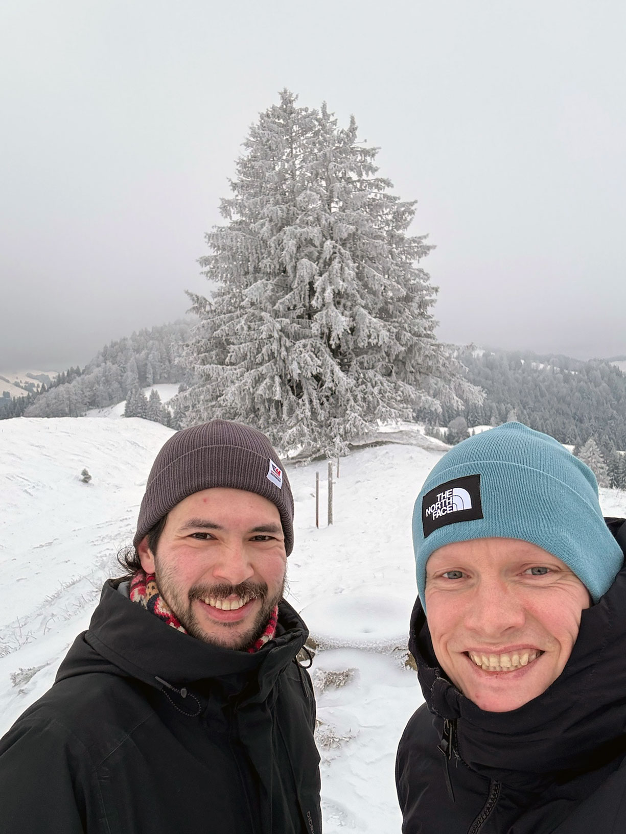 Jeff and Paschi in the snow