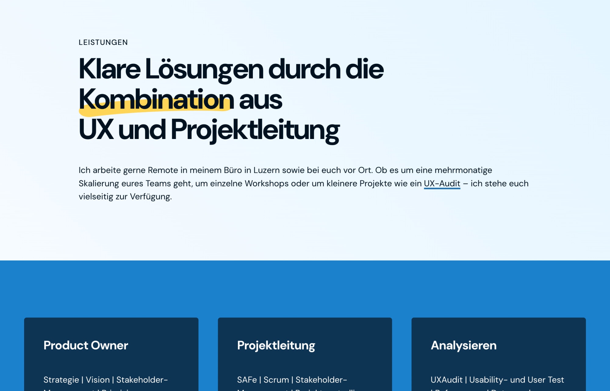 Die Website business-geek.ch auf einem Laptop