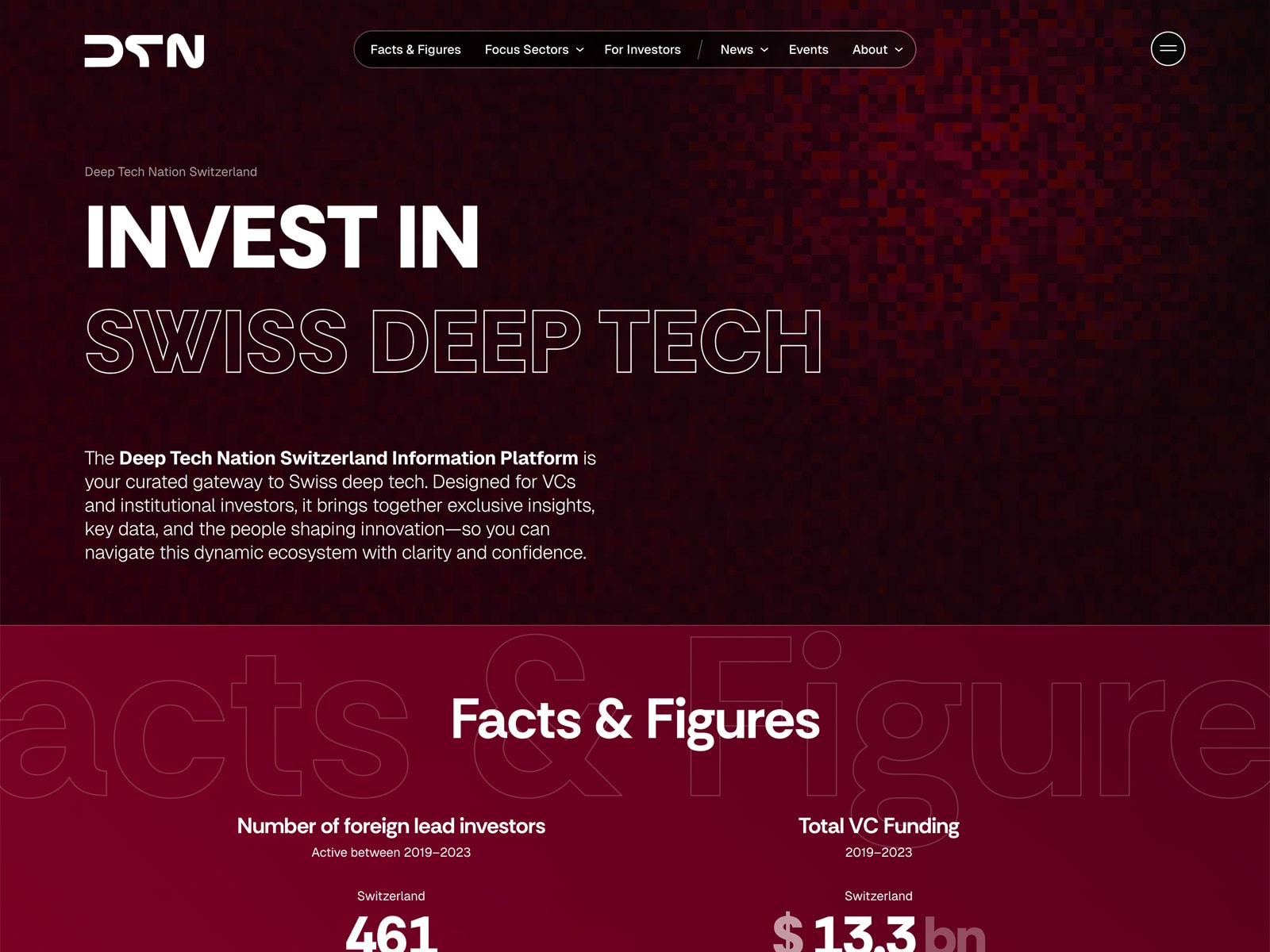 Swiss deep tech information platform for venture capital