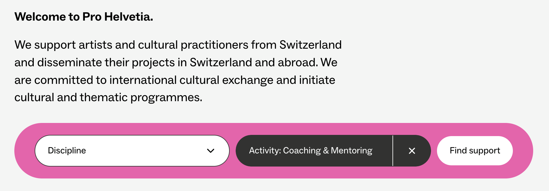 A screenshot of a white and a black dropdown element on a pink background.