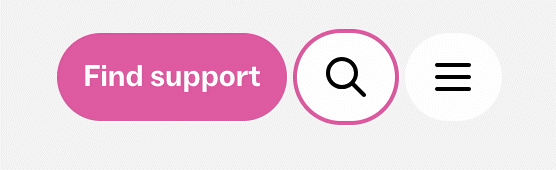 Bildschirmaufnahme 2025-05-29 um 23.37.37.gif Eine Animation, die das Umschalten zwischen zwei Buttons zeigt und die pinke Outline als Fokusstil demonstriert.
